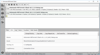 Koinonein BitTorrent Client screenshot 3