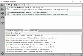 Koinonein BitTorrent Client  screenshot