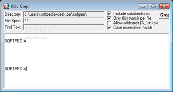 KOL Grep screenshot