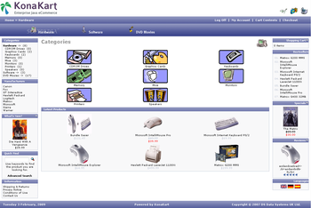 KonaKart screenshot