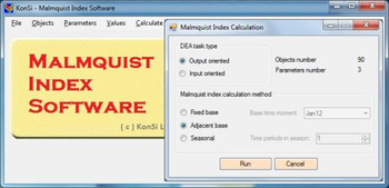KonSi Malmquist Index screenshot