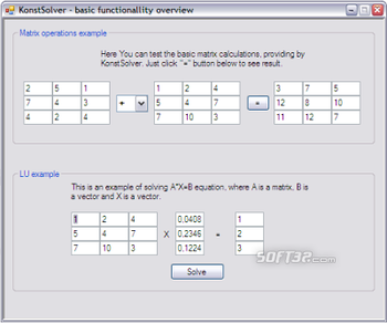 KonstSolver screenshot
