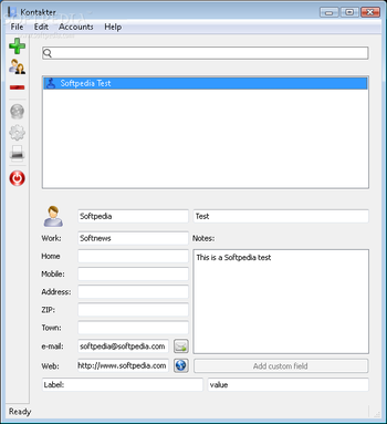 Kontakter screenshot