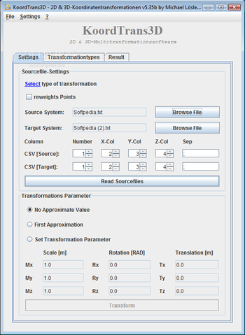 KoordTrans3D screenshot