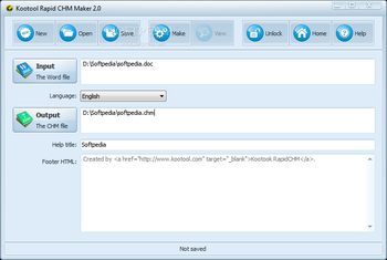 Kootool Rapid CHM Maker screenshot