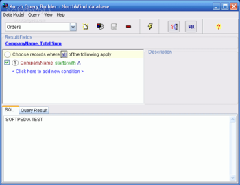 Korzh Query Builder screenshot