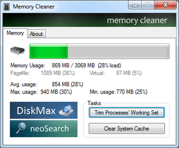 KoshyJohn Memory Cleaner screenshot