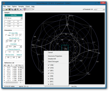 Kossel / Kikuchi screenshot 2