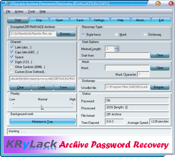 krylack rar password recovery 2019