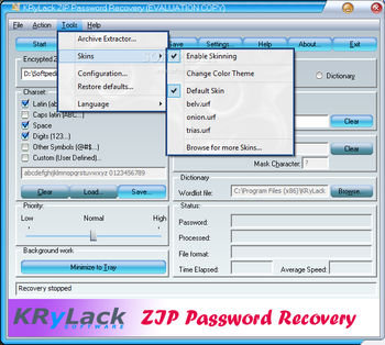 KRyLack ZIP Password Recovery screenshot 4