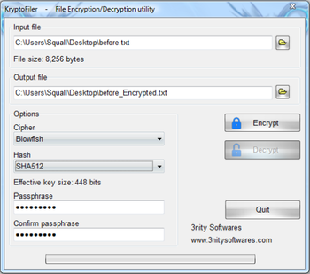 KryptoFiler screenshot