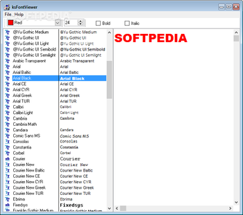 ksFontViewer screenshot