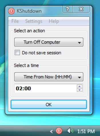 KShutdown Portable screenshot