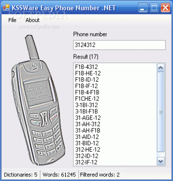 KSSWare Easy Phone Number .NET screenshot 2