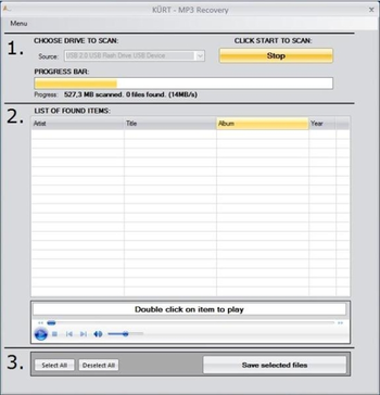 KURT MP3 Recovery screenshot