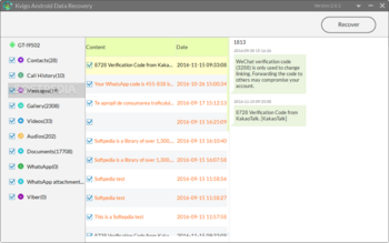 Kvigo Android Data Recovery screenshot 2