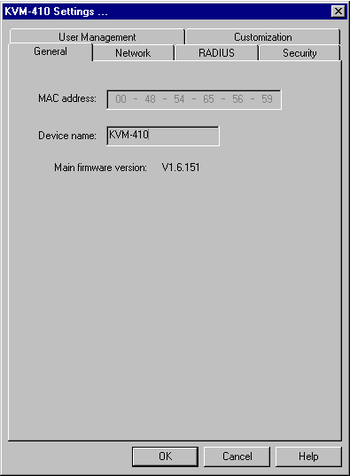 KVM-410 AdminTool screenshot