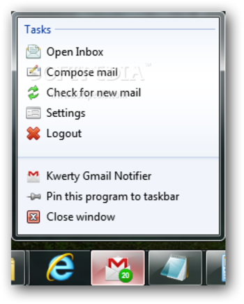 Kwerty Gmail Notifier screenshot 2