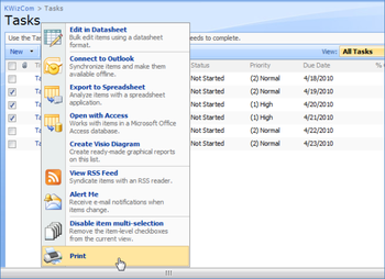 KwizCom SharePoint iMUSH Feature screenshot