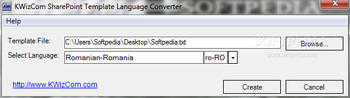 KWizCom SharePoint Template Language Converter screenshot