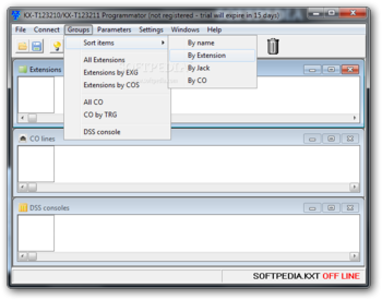 KX-T123210/KX-T123211 Programmator screenshot