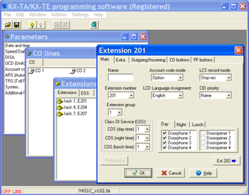 KX-TA Programmator screenshot