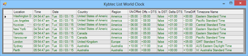 Kybtec World Clock screenshot 2