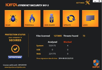 KYROL Internet Security 2015 screenshot