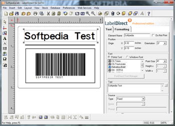 LabelDirect for SATO screenshot 2