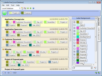 Labellia Information Manager screenshot