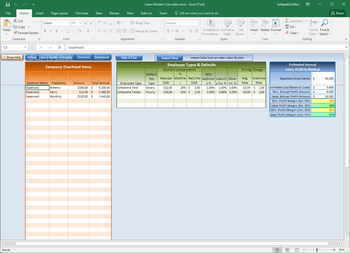 Labor Burden Calculator screenshot