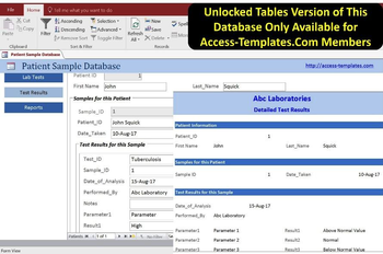 Laboratory Information Management System for MS Access screenshot