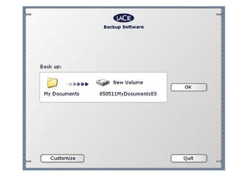 LaCie 1-Click Backup screenshot