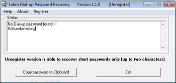 Lalim Dial-up Password Recovery screenshot