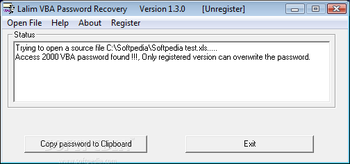 Lalim VBA Password Recovery screenshot