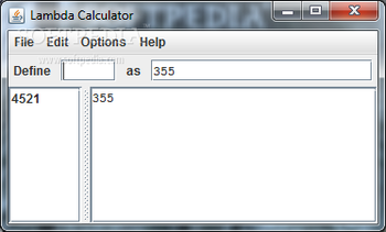 Lambda Calculator screenshot