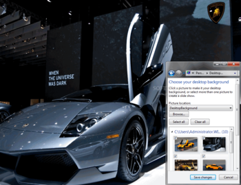 Lamborghini Murcielago LP 670-4 SuperVeloce Windows 7 Theme screenshot