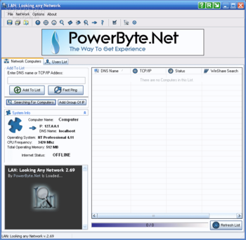 LAN: Looking Any Network screenshot