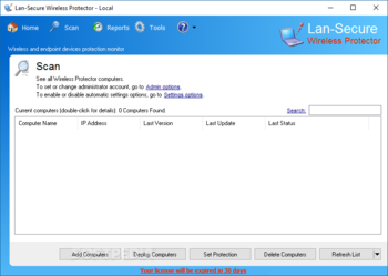 Lan-Secure Wireless Protector Enterprise screenshot