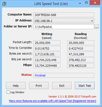 LAN Speed Test Lite screenshot