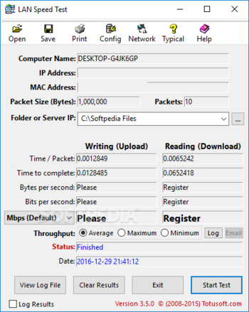 LAN Speed Test screenshot