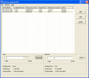 LAN Tornado screenshot
