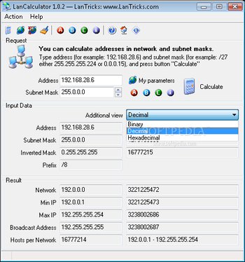 LanCalculator screenshot