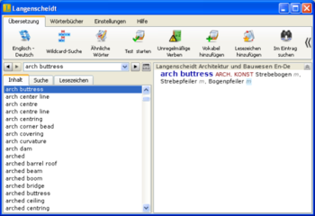 Langenscheidt Professional-Specialist Dictionary of Architecture and Construction screenshot