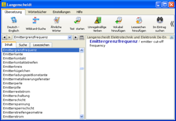 Langenscheidt Professional-Specialist Dictionary of Electrical Engineering and Electronics screenshot