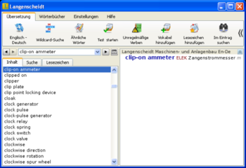 Langenscheidt Professional-Specialist Dictionary of Mechanics screenshot