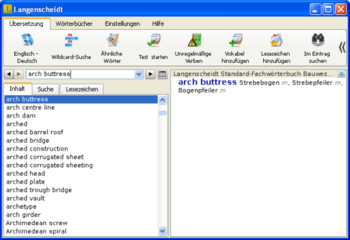 Langenscheidt Standard-Specialist Dictionary of Construction screenshot