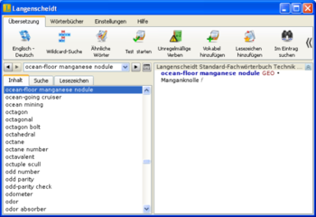 Langenscheidt Standard-Specialist Dictionary of Engineering screenshot