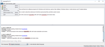 LanguageTool screenshot 2
