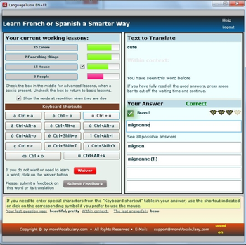 LanguageTutor EN+FR screenshot